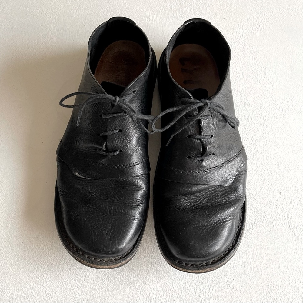 Trippen Black Leather Shoes Size 9.5